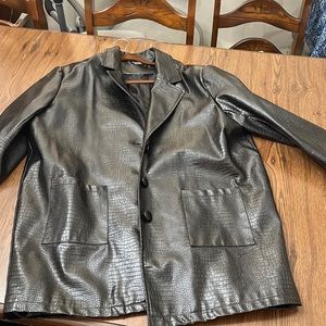 Oversized long length fake snake skin woman’s coat